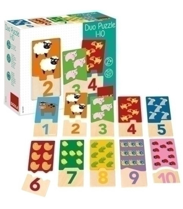 PUZZLE GOULA DUO PUZZLE 1-10 20 PIEZAS