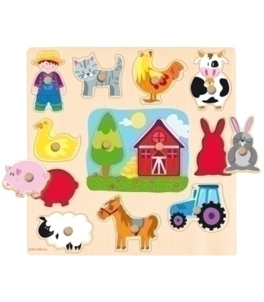 PUZZLE GOULA SILUETA GRANJA 12 PIEZAS
