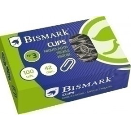 Clip Bismark Nº3 (42 Mm.) Niquelado Caja De 100