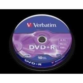 Dvd +R Verbatim 4.7gb 16x Spindle 10 Advanced Azo (Incluye Canon Lpi De 2.10 €)