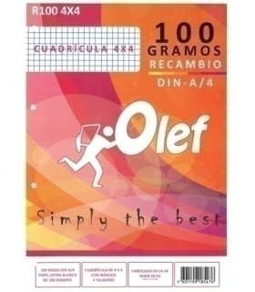 RECAMBIO OLEF A4 100h 4 TAL. CD.4