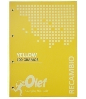 RECAMBIO OLEF A4 80h 4 TAL. CD.5 AMARILL