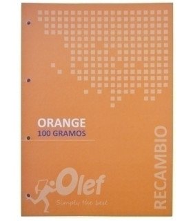 RECAMBIO OLEF A4 80h 4 TAL. CD.5 NARANJA