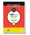 RECAMBIO PACSA A4 100h 90g 4 TAL. CD.4