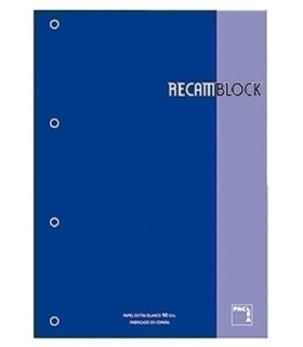 RECAMBIO PACSA A4 80h 4 TAL. CD.5 AZUL