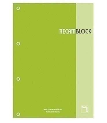 RECAMBIO PACSA A4 80h 4 TAL. CD.5 VERDE