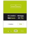 RECAMBIO PAPYRUS A4 100h 4 TAL.LISO