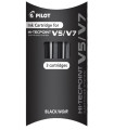 RECAMBIO PILOT V-5 RECARGABLE NEGRO B/3