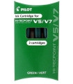 RECAMBIO PILOT V-5 RECARGABLE VERDE B/3