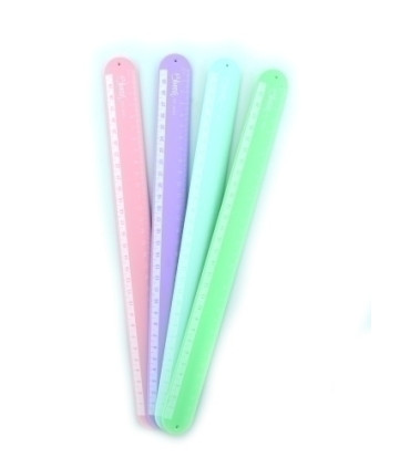 REGLA BLUSH SILICONA 30cm BOLSA DE 12