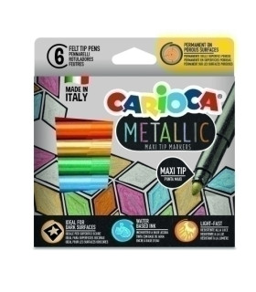 ROTUL.CARIOCA TINTA METALLIC MAXI C/6