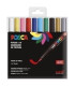 ROTUL.UNI-POSCA PINCEL ESTUCHE 10 SURT.