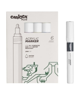 ROTUL.ACRILICO CARIOCA PLUS CAJA 6 BLANC