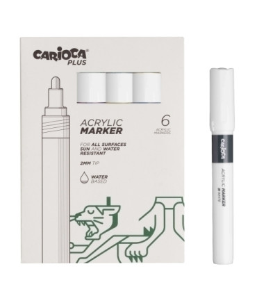 ROTUL.ACRILICO CARIOCA PLUS CAJA 6 BLANC