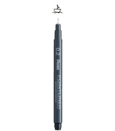 ROTUL.PENTEL CALIBRADO POINTLINER 0,2