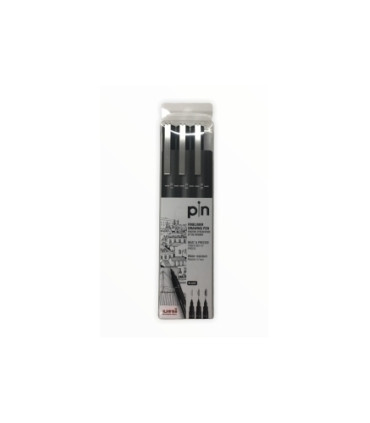 ROTUL.UNI PIN CALIBRADO NEGRO B/3