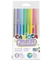 ROTUL.CARIOCA LAVABLE PASTEL CAJA 8