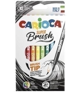 ROTUL.CARIOCA SUPER BRUSH CAJA 10