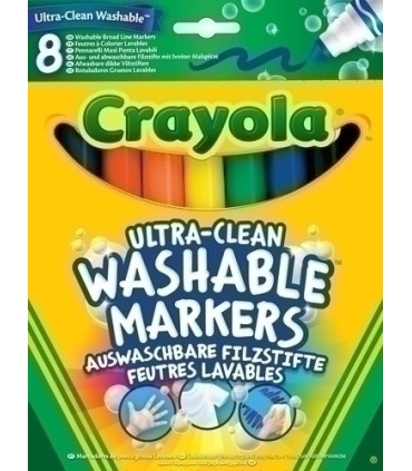 ROTUL.CRAYOLA LAVABLE GRUESO CAJA  8
