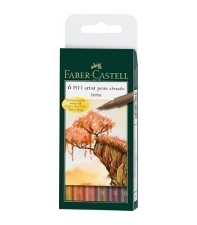 ROTULADOR FABER CASTELL PITT PEN B/6