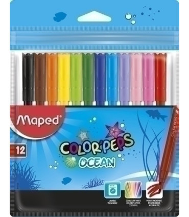ROTUL.MAPED COLOR´PEPS OCEAN ESTUCHE 12