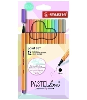 ROTUL.STABILO POINT 88 PASTEL LOVE e.12