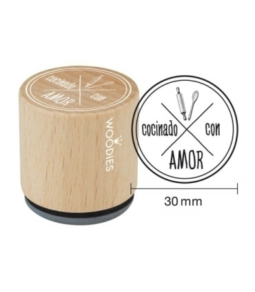 SELLO COLOP WOODIES COCINA AMOR 1