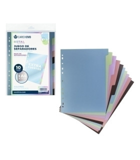 SEPARADORES CARCH.METAL EXTRA PP A4 6 ps