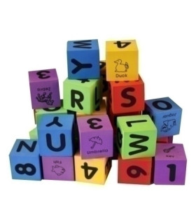 SET 30 CUBOS FOAM (ALFABETO Y NUMEROS)