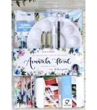 SET ACUARELA FLORAL VAN GOGH INICIACION