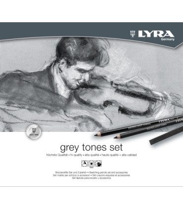 SET LYRA REMBRANDT T. GRISES C/25