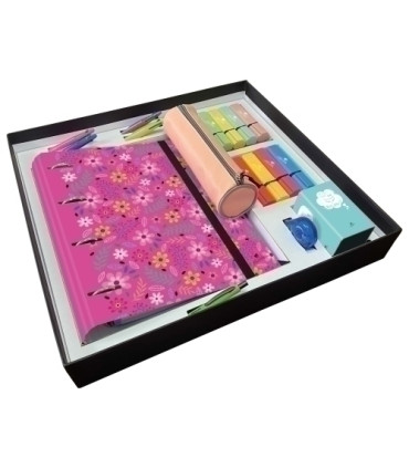 SET PAPELERIA MARIOLA FLORES 34 PIEZAS