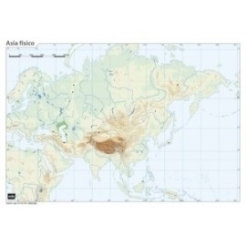 Mapa Mudo Erik Color Fisico Asia