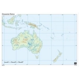 Mapa Mudo Erik Color Fisico Oceania