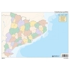 Mapa Mudo Erik Color Politico Catalunya