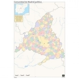 Mapa Mudo Erik Color Politico Comunidad De Madrid