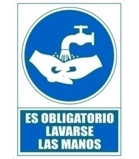 SEÑAL ES OBLIGATORIO LAVARSE MANOS