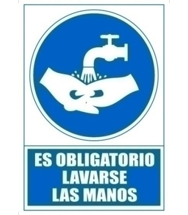SEÑAL ES OBLIGATORIO LAVARSE MANOS