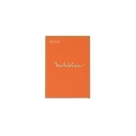 Recambio Miquelrius Emotions Notebook 1 A4 80h 90g Reciclado Encolado 4 Taladros Cuadric.5x5 Naranja
