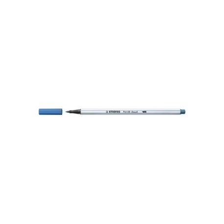 Rotulador Fibra Stabilo Pen 68 Brush Punta Pincel Azul Oscuro