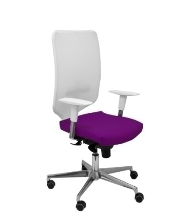 SILLA PIQUERAS OSSA BLANCA SIMILPIEL MOR