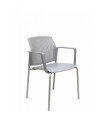 SILLA PIQUERAS SEGE CONF.PVC GRIS P/4