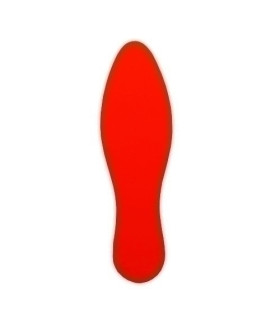 SIMBOLO ADH. FORMA  HUELLA  ROJO B/10