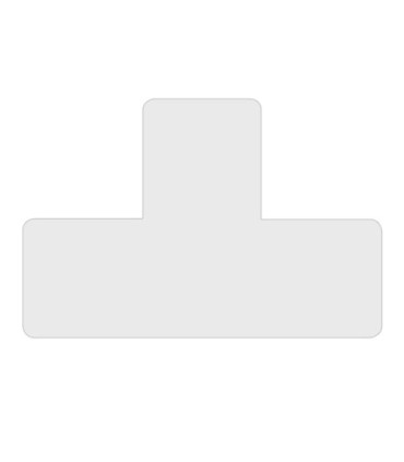 SIMBOLO ADH. FORMA  T  15x5 BLANCO B/10