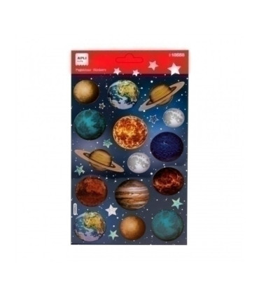 STICKERS APLI (18558) Bl.1h. PLANETAS