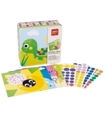 STICKERS GAME CAJA METAL ANIMALES