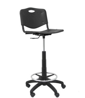 TABURETE PIQUERAS PVC NEGRO