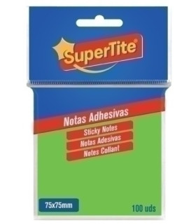 TACO NOTAS SUPERTITE 75x75 NEON 100 uds