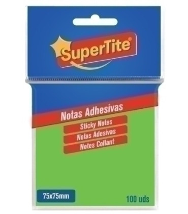 TACO NOTAS SUPERTITE 75x75 NEON 100 uds