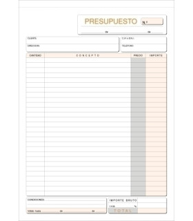 TALONARIO PRESUPUESTOS A4  NATU DUPLI LO